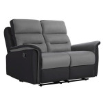 paris prix Canapé de Relaxation "Kato" 140cm Gris & Noir