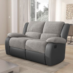 Paris Prix Canapé De Relaxation Microfibre "Polo" 143cm Gris Clair