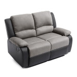 paris prix Canapé de Relaxation Microfibre "Polo" 143cm Gris & Noir