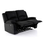 Paris Prix Canapé De Relaxation Microfibre "Polo" 143cm Noir