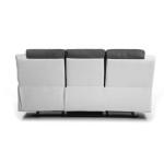 Paris Prix Canapé De Relaxation Microfibre "Polo" 193cm Gris & Blanc