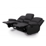 Paris Prix Canapé De Relaxation Microfibre "Polo" 193cm Noir