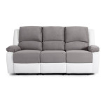 Paris Prix Canapé De Relaxation "Polo" 193cm Gris & Blanc
