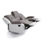 Paris Prix Canapé De Relaxation "Polo" 193cm Gris & Blanc