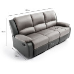 Paris Prix Canapé De Relaxation "Polo" 193cm Gris Clair