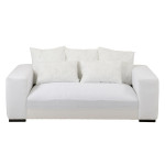 Paris Prix Canapé Design 5 Coussins "Monaco" 217cm Blanc