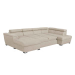 Paris Prix Canapé Panoramique Convertible "2 Coffres" 322cm Beige