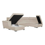 Paris Prix Canapé Panoramique Convertible "2 Coffres" 322cm Beige