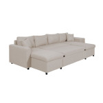 Paris Prix Canapé Panoramique Convertible "Coval" 311cm Beige