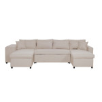 paris prix Canapé Panoramique Convertible "Coval II" 311cm Beige