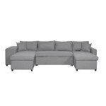 paris prix Canapé Panoramique Convertible "Coval II" 311cm Gris Clair