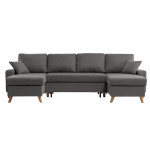 paris prix Canapé Panoramique Convertible "Koli" 289cm Gris