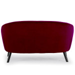 Paris Prix Canapé Scandinave Velours "Lopy" 129cm Bordeaux