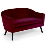 paris prix Canapé Scandinave Velours "Lopy" 129cm Bordeaux