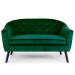 Paris Prix Canapé Scandinave Velours "Lopy" 129cm Vert