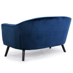 Paris Prix Canapé Scandinave Velours "Lopy" 157cm Bleu