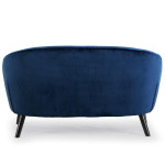Paris Prix Canapé Scandinave Velours "Lopy" 157cm Bleu