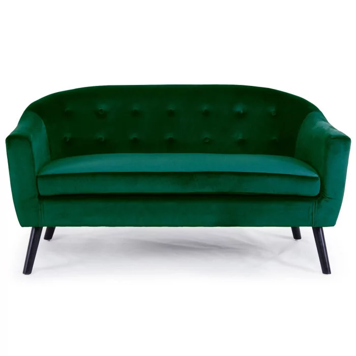 Paris Prix Canapé Scandinave Velours "Lopy" 157cm Vert