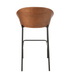 Paris Prix Chaise De Bar Design "Lone" 97cm Marron & Beige