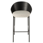 Paris Prix Chaise De Bar Design "Lone" 97cm Noir & Gris