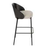 Paris Prix Chaise De Bar Design "Lone" 97cm Noir & Gris