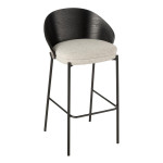 paris prix Chaise de Bar Design "Lone" 97cm Noir & Gris