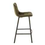Paris Prix Chaise De Bar Design "Olivier" 95cm Vert Foncé