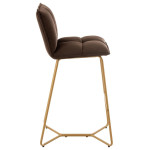 Paris Prix Chaise De Bar Design "Pierre" 85cm Marron Foncé