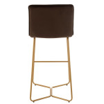 Paris Prix Chaise De Bar Design "Pierre" 85cm Marron Foncé