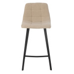 Paris Prix Chaise De Bar Matelassée Bouclette "Kent" 95cm Blanc