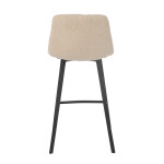 Paris Prix Chaise De Bar Matelassée Bouclette "Kent" 95cm Blanc