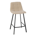 paris prix Chaise de Bar Matelassée Bouclette "Kent" 95cm Blanc