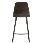 Paris Prix Chaise De Bar Matelassée "Kent" 95cm Marron