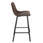 Paris Prix Chaise De Bar Matelassée "Kent" 95cm Marron