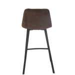 Paris Prix Chaise De Bar Matelassée "Kent" 95cm Marron