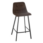 paris prix Chaise de Bar Matelassée "Kent" 95cm Marron