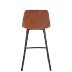 Paris Prix Chaise De Bar Matelassée "Kent" 95cm Rouille