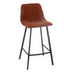 paris prix Chaise de Bar Matelassée "Kent" 95cm Rouille