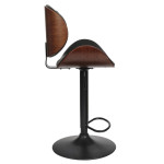 Paris Prix Chaise De Bar Rétro Design "Nash" 97-118cm Noir