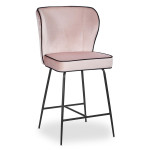 paris prix Chaise de Bar Velours Design "Elsa" 100cm Rose