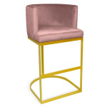 paris prix Chaise de Bar Velours Design "Noemy" 100cm Rose