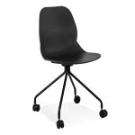 paris prix Chaise de Bureau à Roulettes "Marie" 80cm Noir