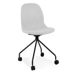 paris prix Chaise de Bureau à Roulettes "Tamia" 86cm Gris Clair