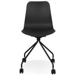 Paris Prix Chaise De Bureau Design à Roulettes "Annie" 80cm Noir