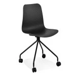 paris prix Chaise de Bureau Design à Roulettes "Annie" 80cm Noir