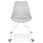 Paris Prix Chaise De Bureau Design "Laxina" 92cm Gris & Blanc