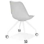 Paris Prix Chaise De Bureau Design "Laxina" 92cm Gris & Blanc
