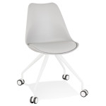 paris prix Chaise de Bureau Design "Laxina" 92cm Gris & Blanc