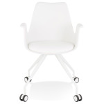 Paris Prix Chaise De Bureau Design "Mirabel" 89cm Blanc