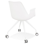 Paris Prix Chaise De Bureau Design "Mirabel" 89cm Blanc
